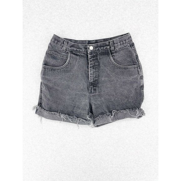 Romper Vintage Denim Fray Hem Shorts Bow Back Made in USA 100% Cotton Size 13 - Picture 1 of 8
